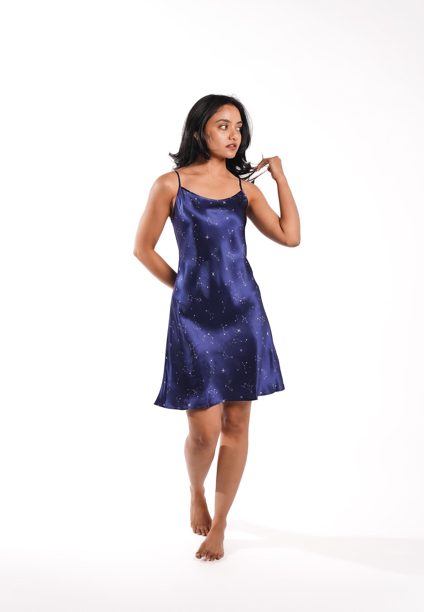 The Constellation Slip Dress | Pure Mulberry Silk